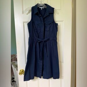 Marled Utility Shirt Dress - M